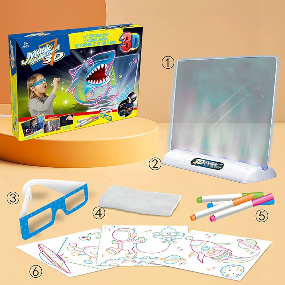 Magic 3D Drawing Board LED Light Drawing Pad