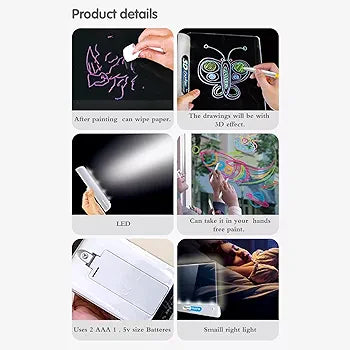 Magic 3D Drawing Board LED Light Drawing Pad