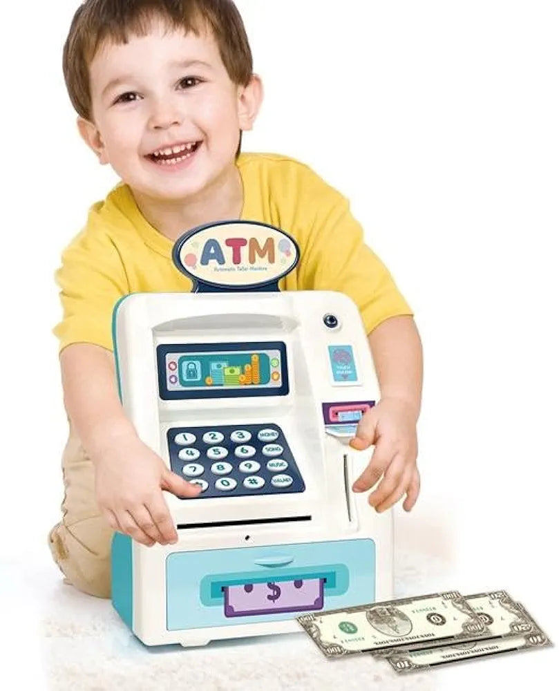 Baby Atm Toy For Kids Interactive Money Management Playset