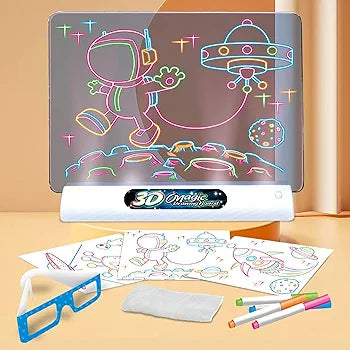 Magic 3D Drawing Board LED Light Drawing Pad