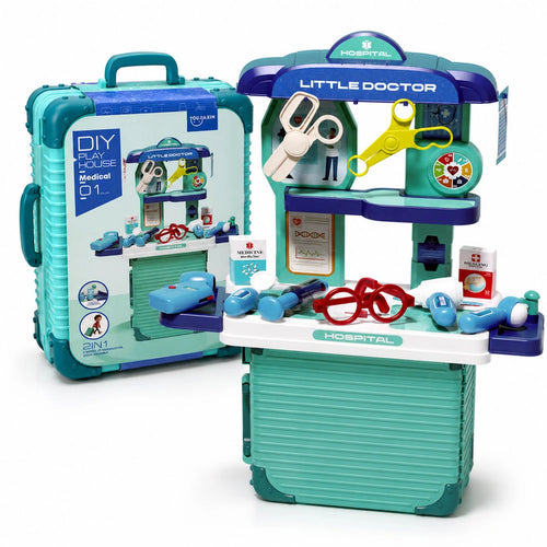 2 in 1 DIY Play House Little Doctor Hospital Playset - Medical 01