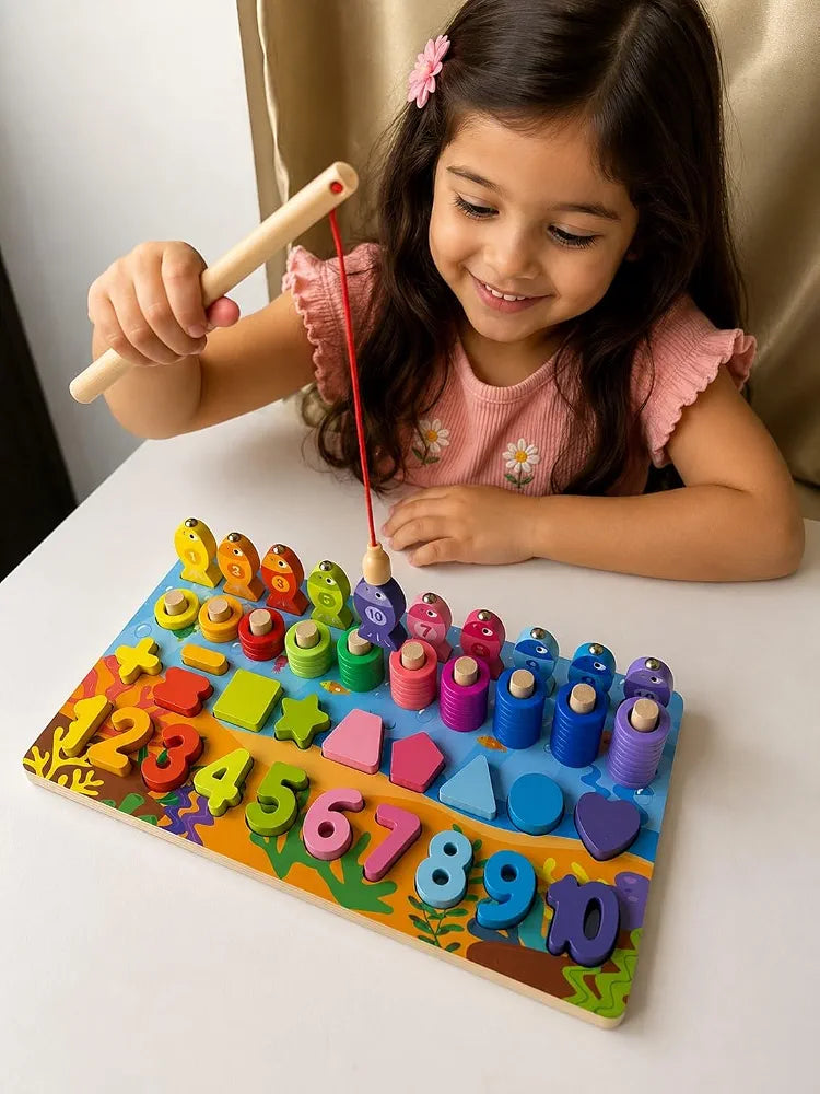 6-in-1 Wooden Montessori Learning Board