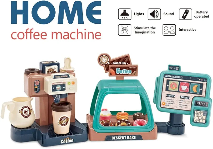 HOME COFFEE MACHINE - 41 PCS Pretend Play Set