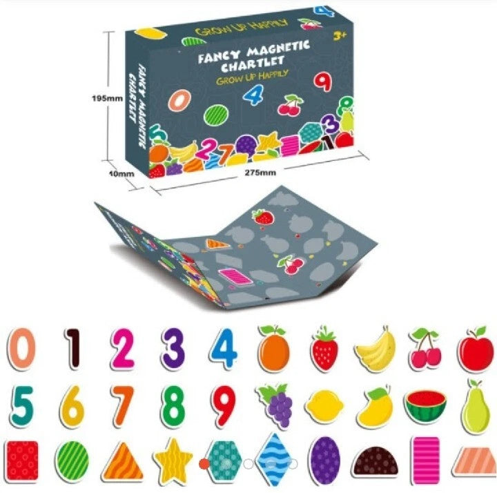 Fruits Numbers Early Educational Fancy Magnetic Chartlet Foam Puzzle Child Toys