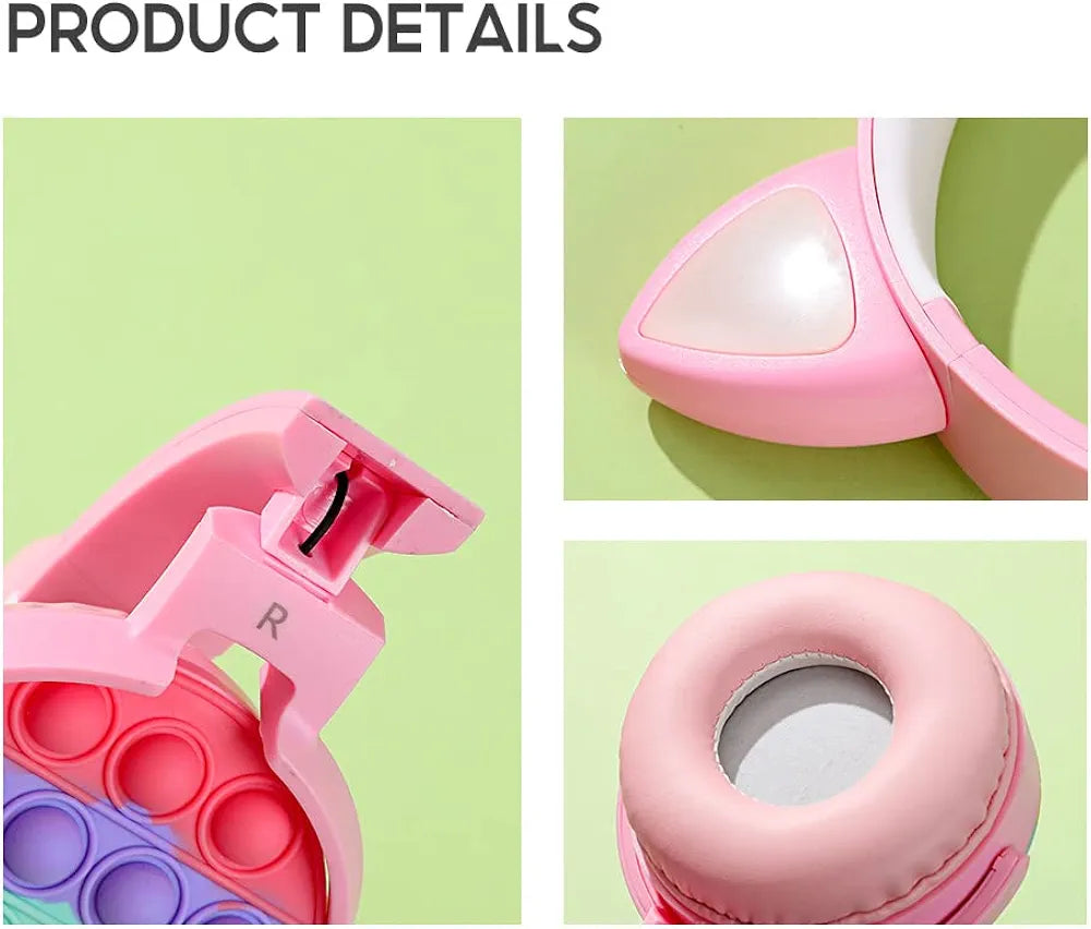 Rainbow Pop-On-It Bluetooth Headphones