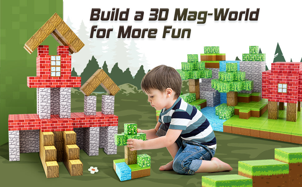 Minecraft 100 pieces Magnetic building blocks