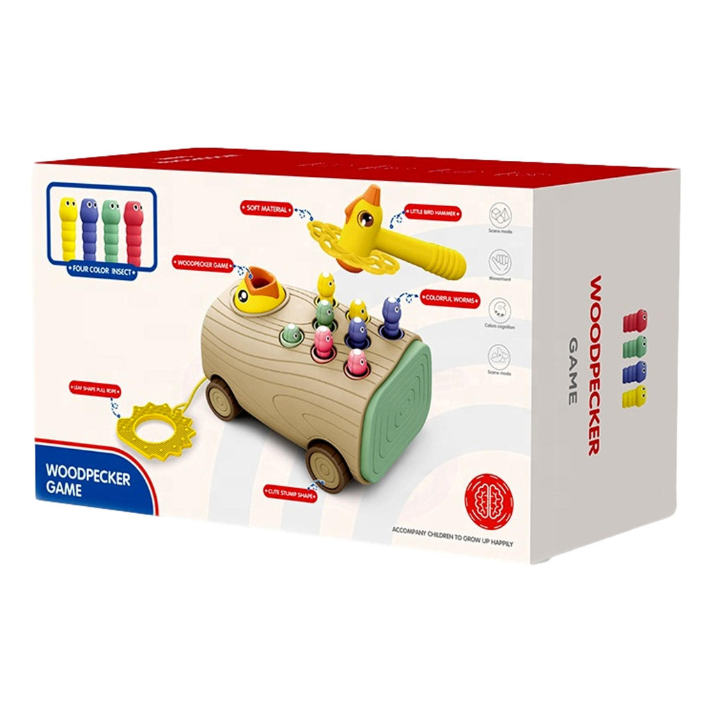 Woodpecker Game – Magnetic Catch the Worm / Pull Stump Toy
