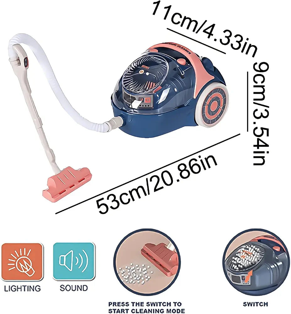Kids Vacuum Cleaner Toy – Realistic Home Appliance Playset