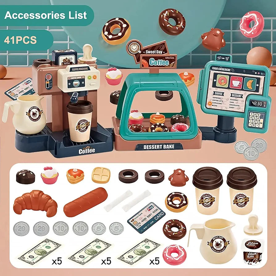 HOME COFFEE MACHINE - 41 PCS Pretend Play Set