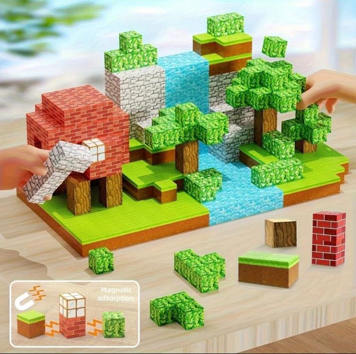 Minecraft 100 pieces Magnetic building blocks