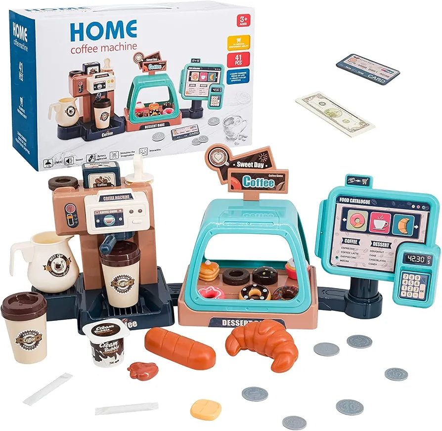 HOME COFFEE MACHINE - 41 PCS Pretend Play Set