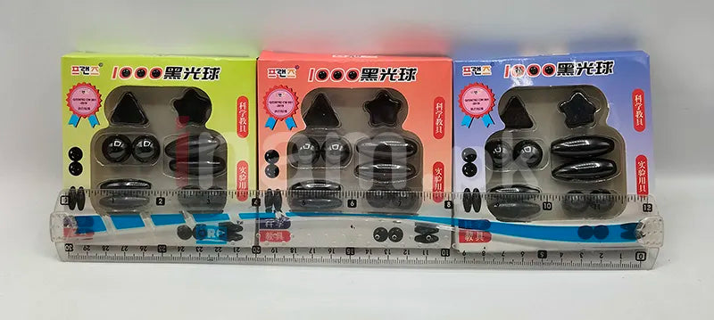 Pack of 10 Black Magnets Set for Kids – 4 Different Shapes