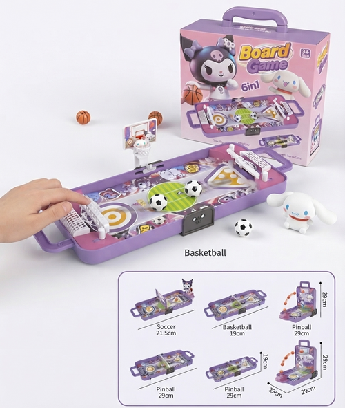 6 in 1 Board Game – Portable Tabletop Sports Set