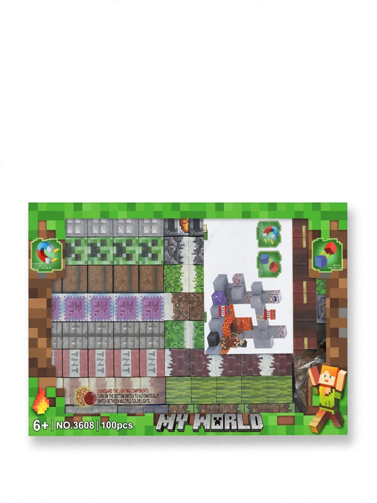 Minecraft 100 pieces Magnetic building blocks