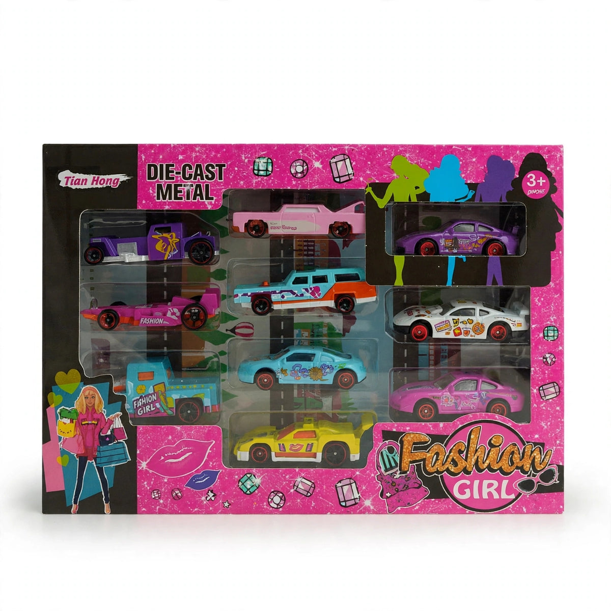Die-Cast Metal Car Set - Multi Color