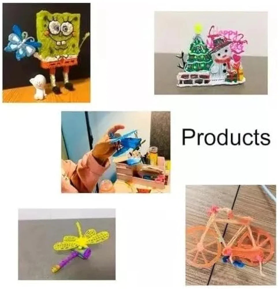 3D Pen Set with LED Display DIY 3D Printing Pen With 9meters ABS/PLA Filament Creative Design Draw Toy for Kids