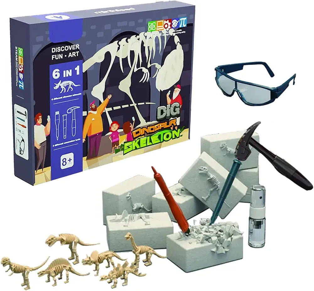 Dinosaur Skeleton Dig KIT 6 IN 1