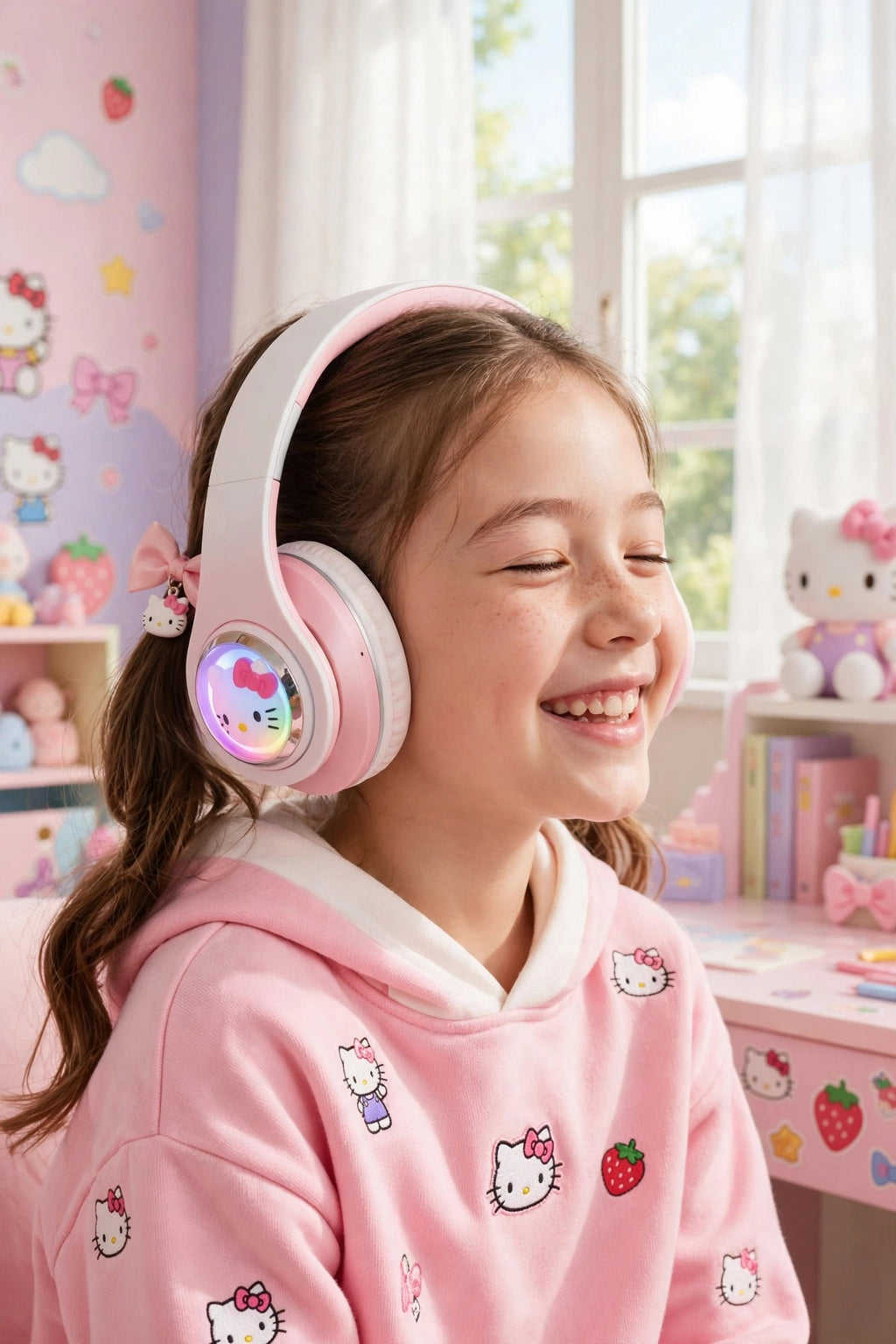 Hello Kitty AH-606D BOM DIA! Headphones