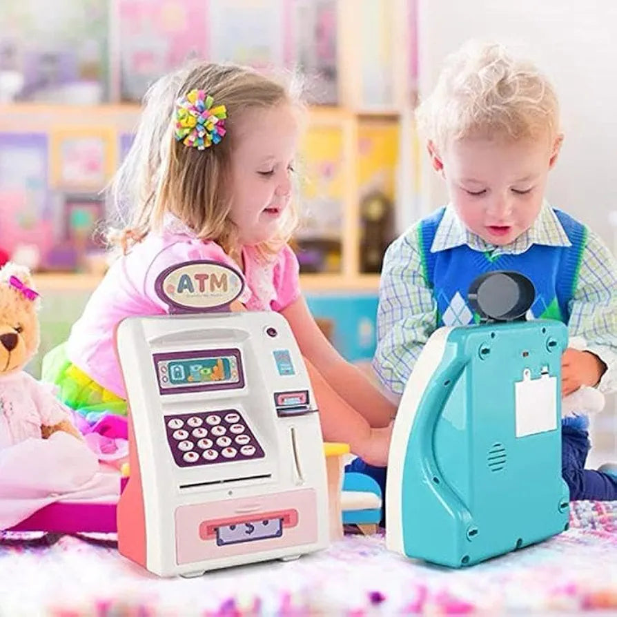 Baby Atm Toy For Kids Interactive Money Management Playset