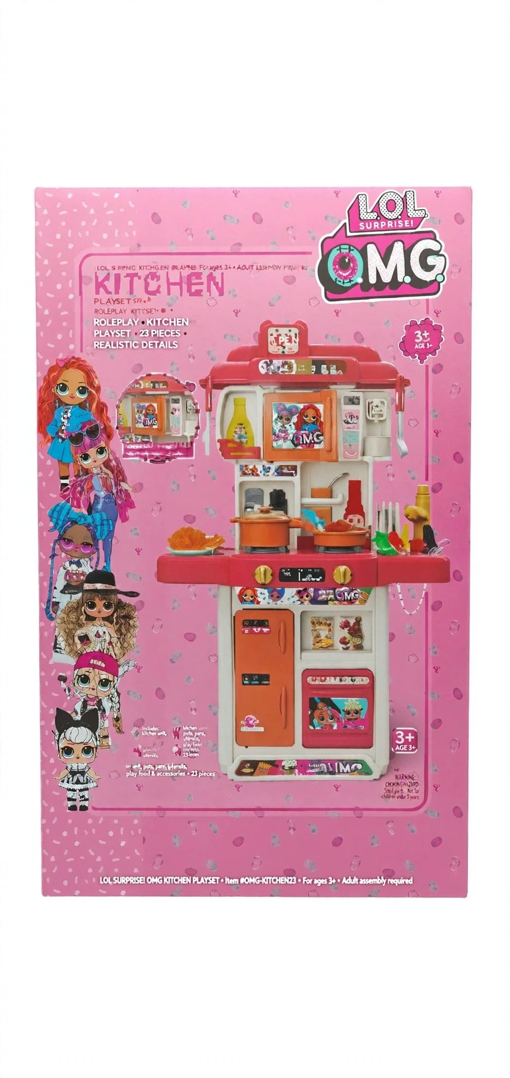 LOL Surprise OMG Kitchen Playset - 23 Pieces