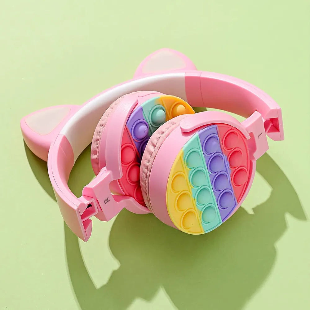 Rainbow Pop-On-It Bluetooth Headphones