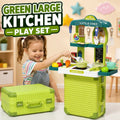 2-in-1 Portable Kitchen Play Set & Trolley Suitcase Toy