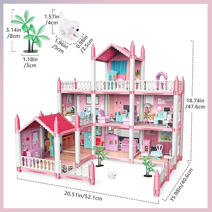 9 Rooms 3 Story Doll House