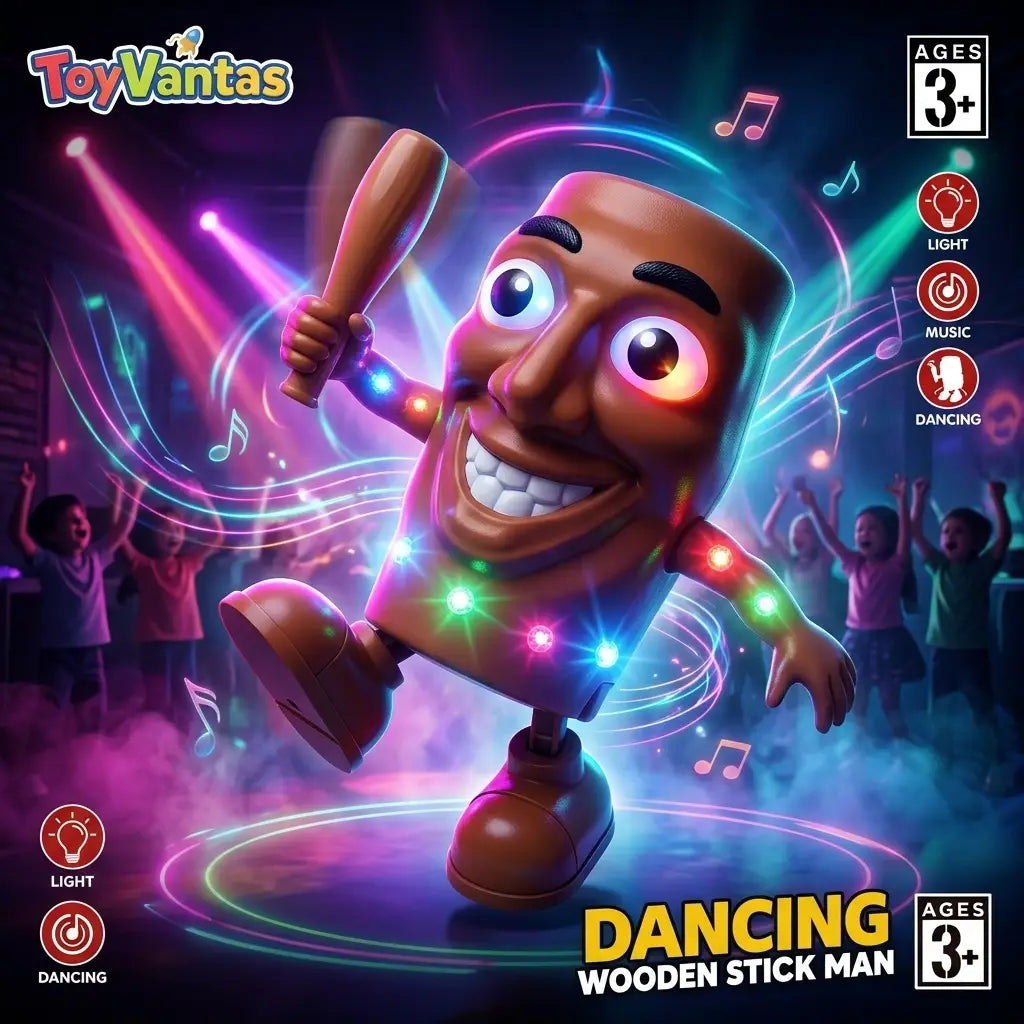 Dancing Wooden Stick Man Toy