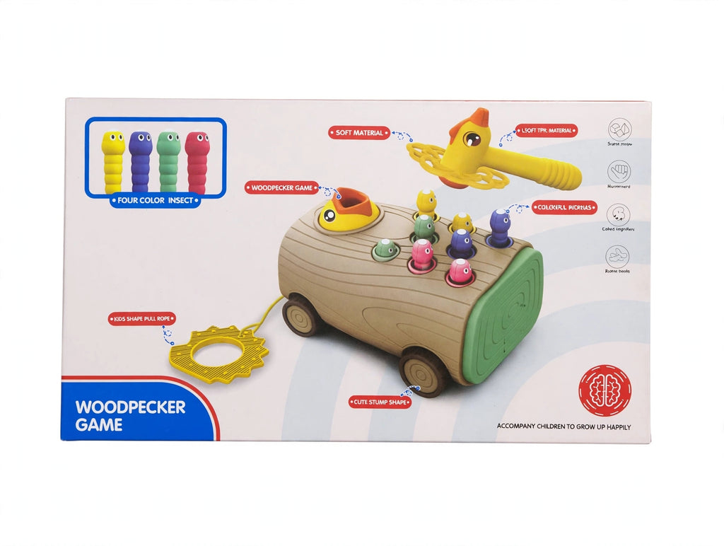 Woodpecker Game – Magnetic Catch the Worm / Pull Stump Toy