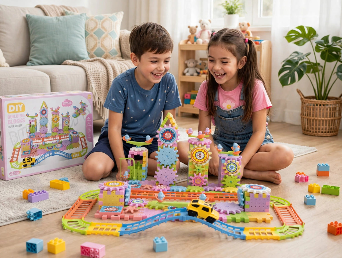 DIY Building Blocks Gear Wheel  210 PCS (AEROPLANE SET)