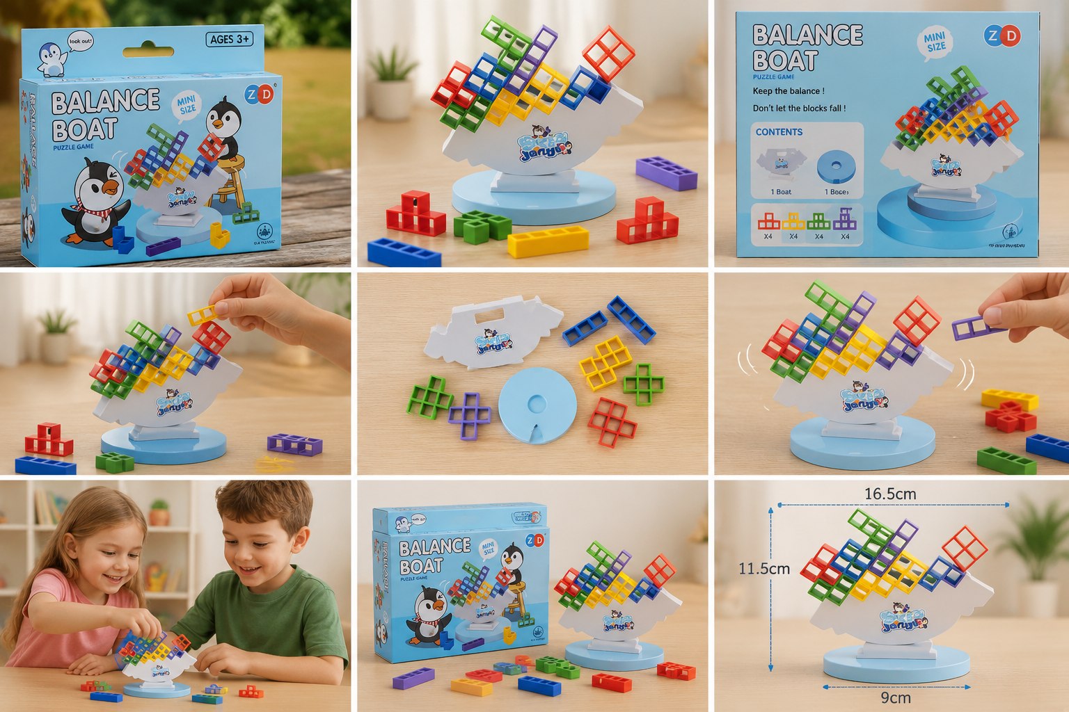 Balance Boat Puzzle Game (Mini Size) by ZD