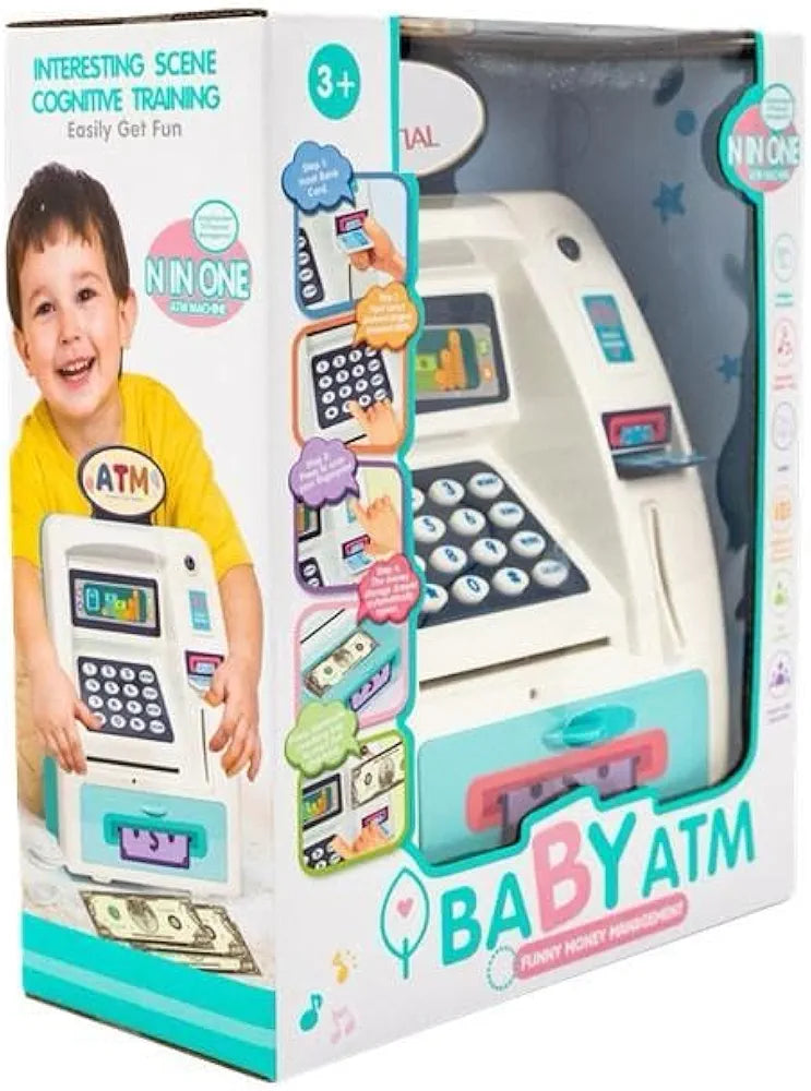 Baby Atm Toy For Kids Interactive Money Management Playset