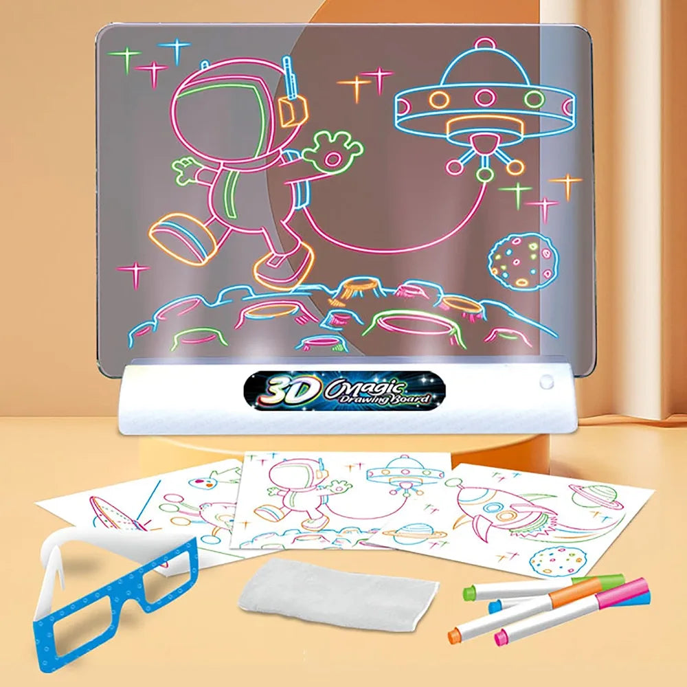 Magic 3D Drawing Board LED Light Drawing Pad