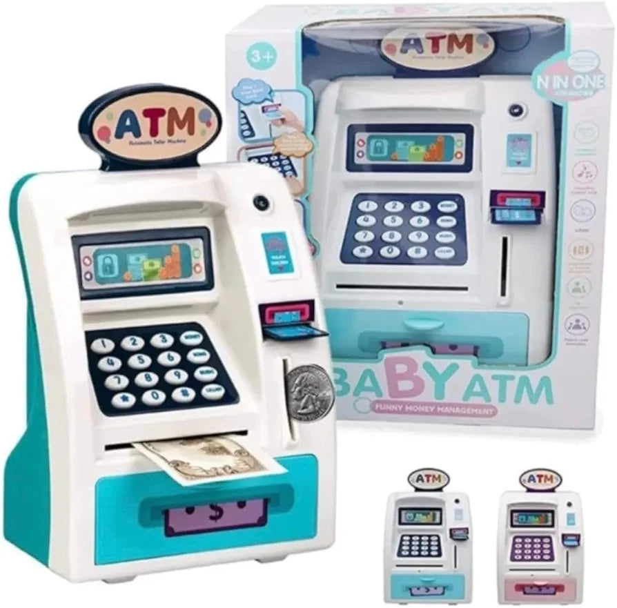 Baby Atm Toy For Kids Interactive Money Management Playset