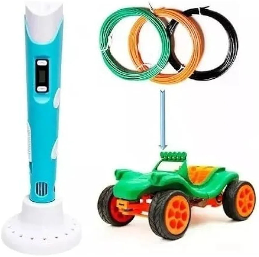 3D Pen Set with LED Display DIY 3D Printing Pen With 9meters ABS/PLA Filament Creative Design Draw Toy for Kids