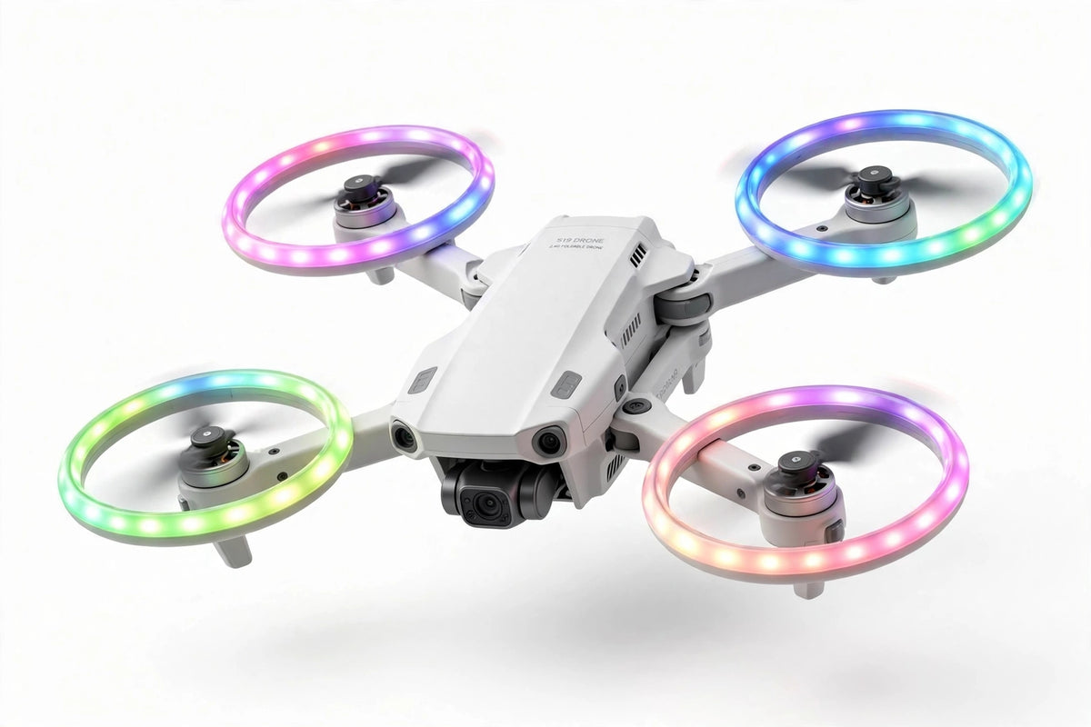 S19 DRONE — 2.4G Foldable Drone with Screen Controller + RGB Light